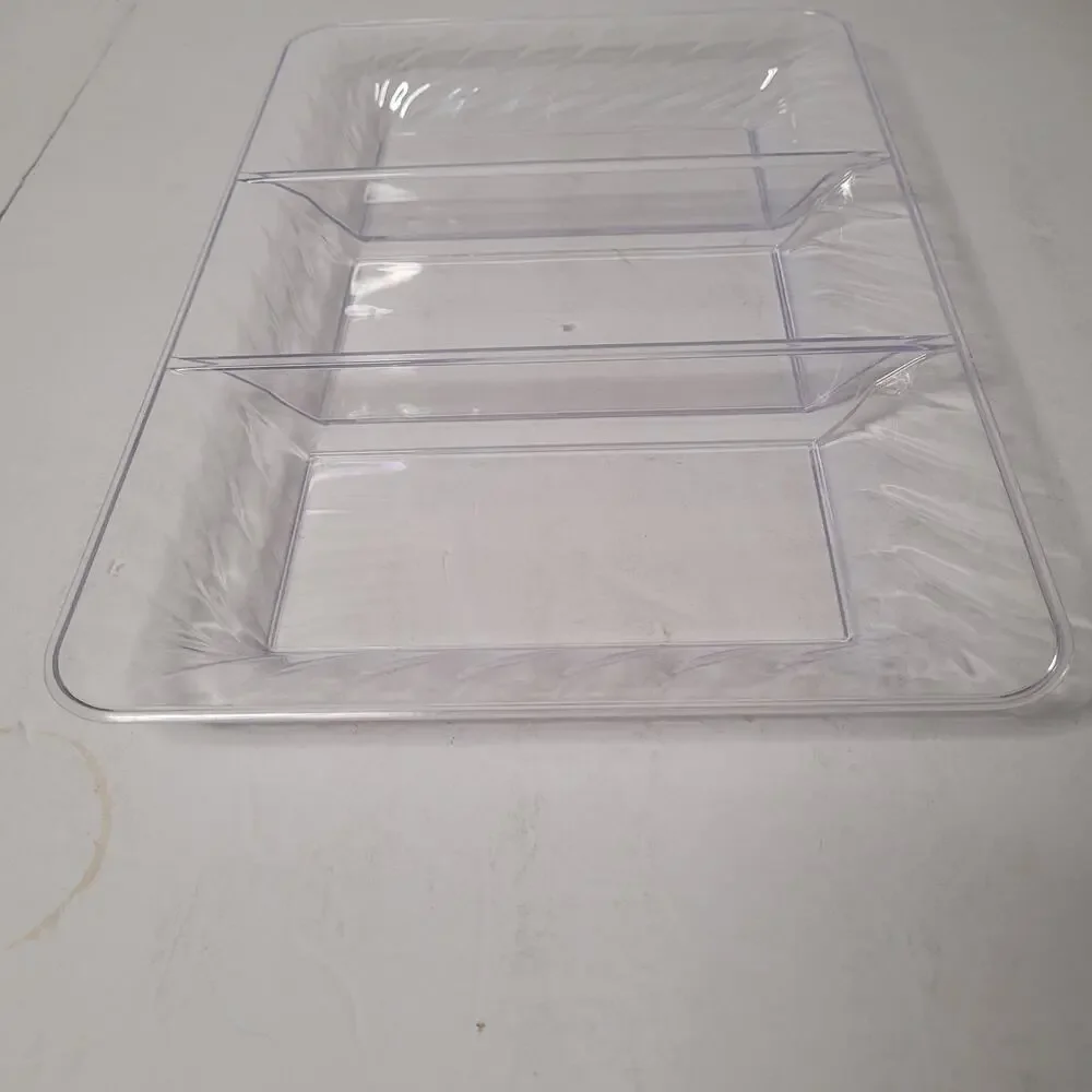 Versatile Clear Plastic 3-Section Serving Dish Tray
